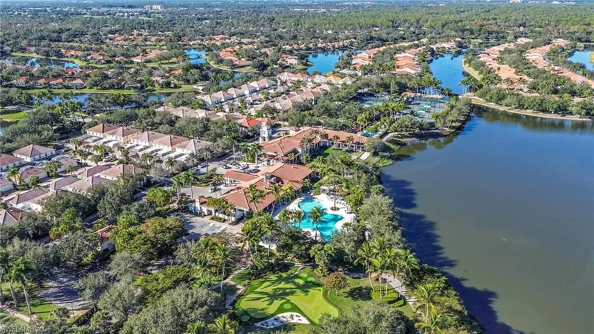Aerial View of the Town Center with resort-style community pool
