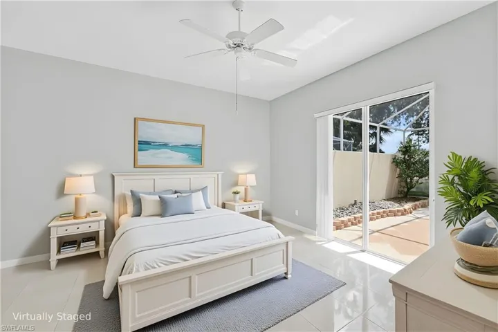 Virtually staged (Coastal) Master Bedroom