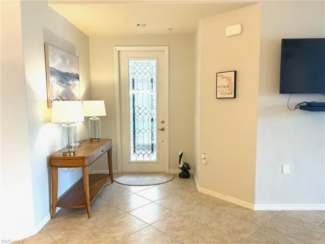 View of tiled foyer