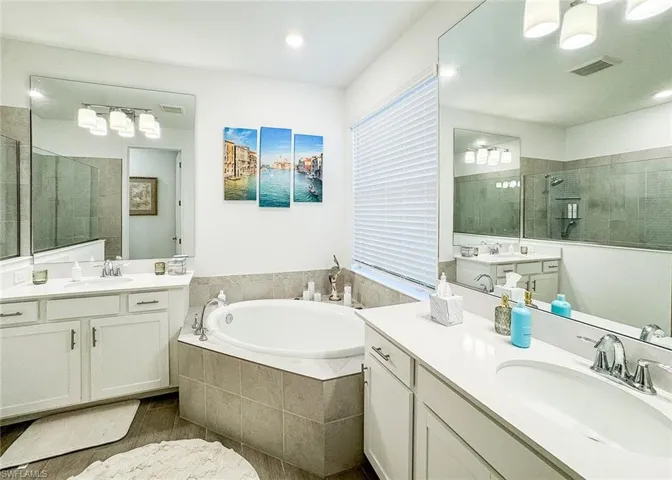 Tub and separate shower and private toilet