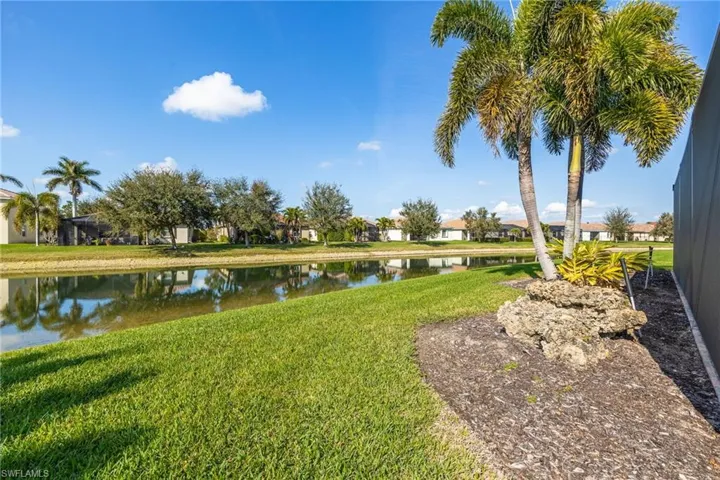 View of yard featuring a water view