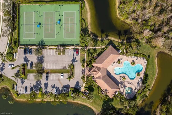 Birds eye view of property