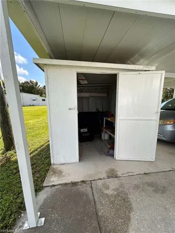 Garage with a yard