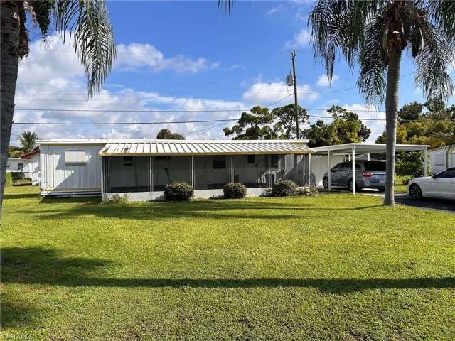 View of front of home with a front lawn
