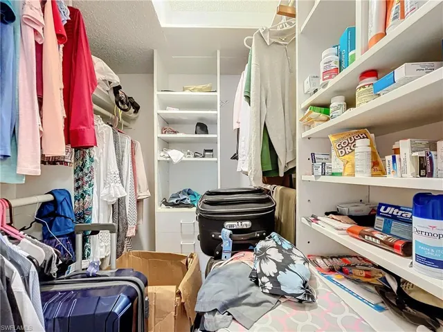 View of walk in closet