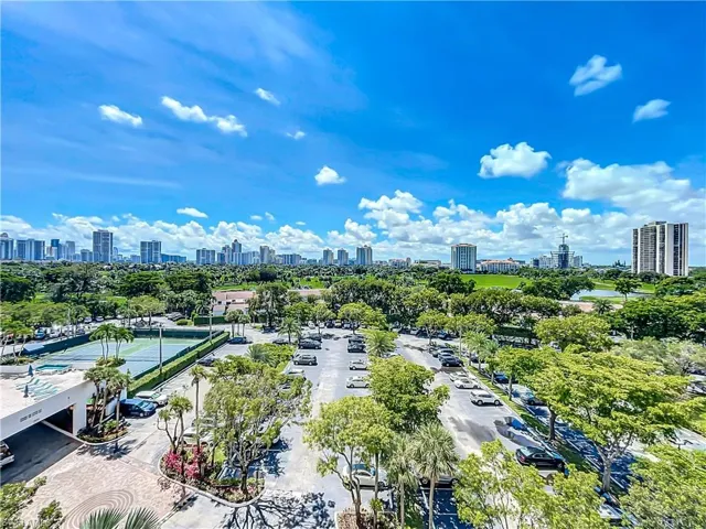 Aerial view featuring a city view