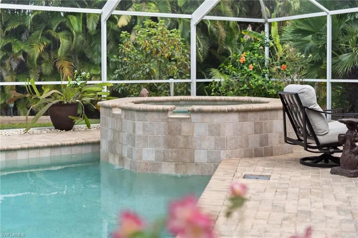 Private spa next to the heated pool