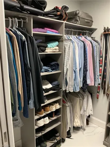 View of walk in closet