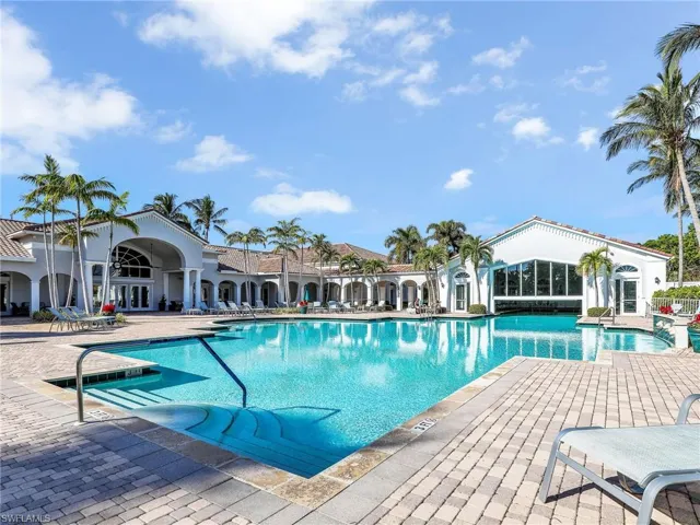 Community pool featuring a patio and french doors