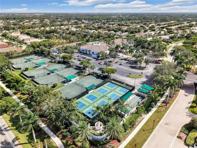 Aerial view of residential area