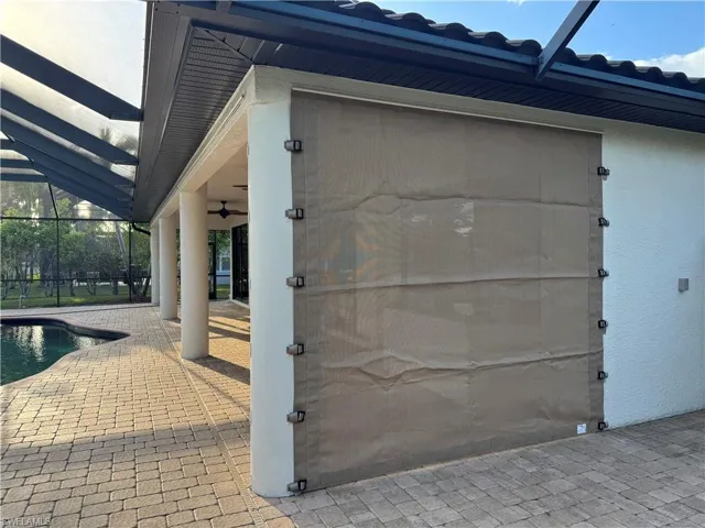 Showing Hurricane Screen in place