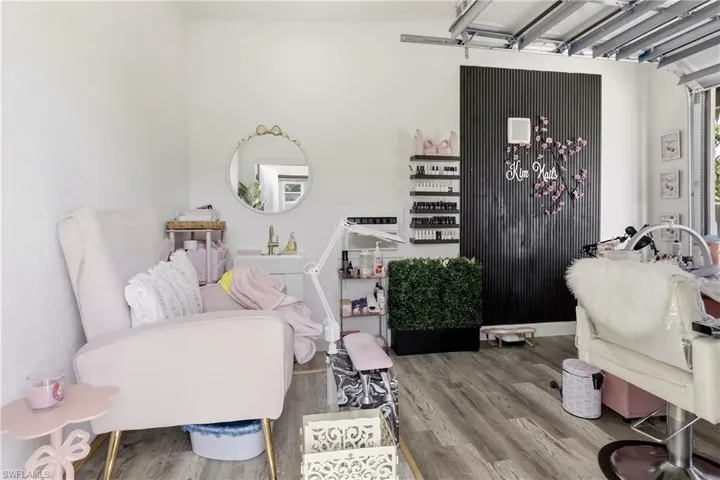 Garage transform to office/salon.