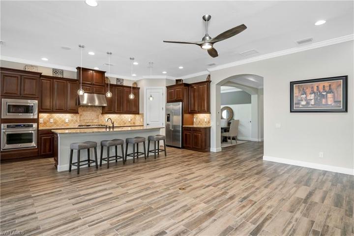 Open floor plan with a formal dining room just adjacent to kitchen.