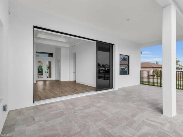 View of patio featuring french doors