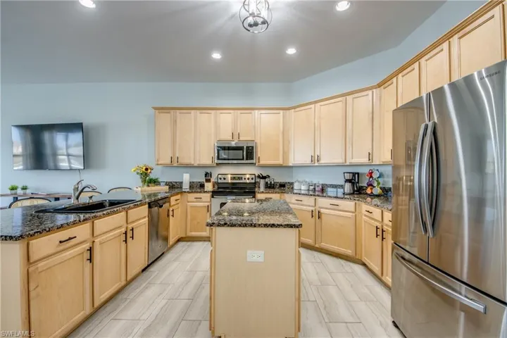 Kitchen is large enough for several people to work together
