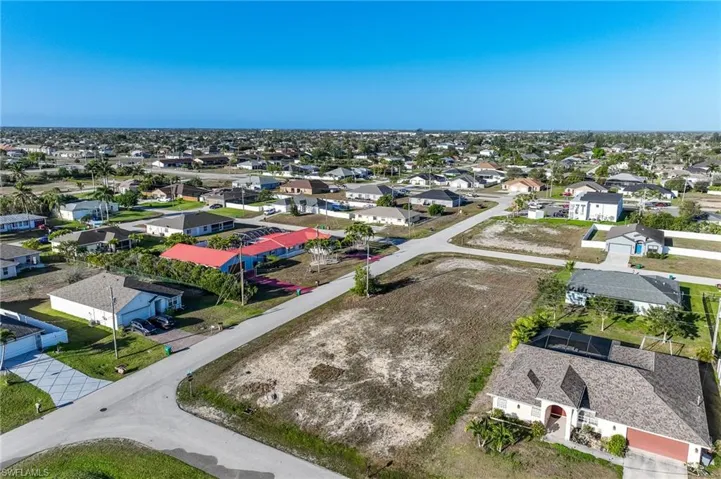 Aerial view of the lot looking southwest.