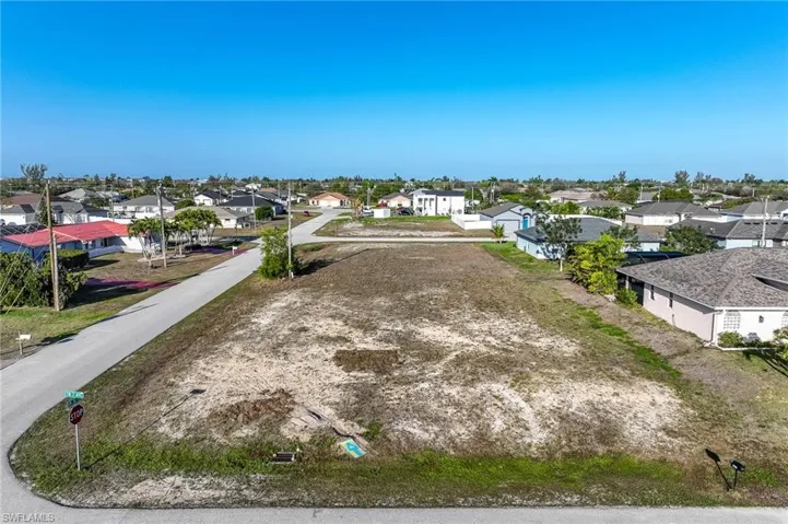 Aerial perspective of the lot looking west.