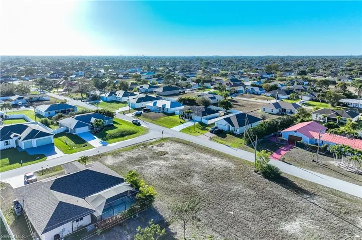 Aerial perspective of the lot looking southeast.
