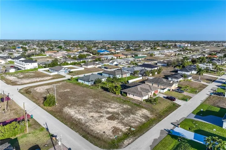 Aerial perspective of the lot looking northwest.