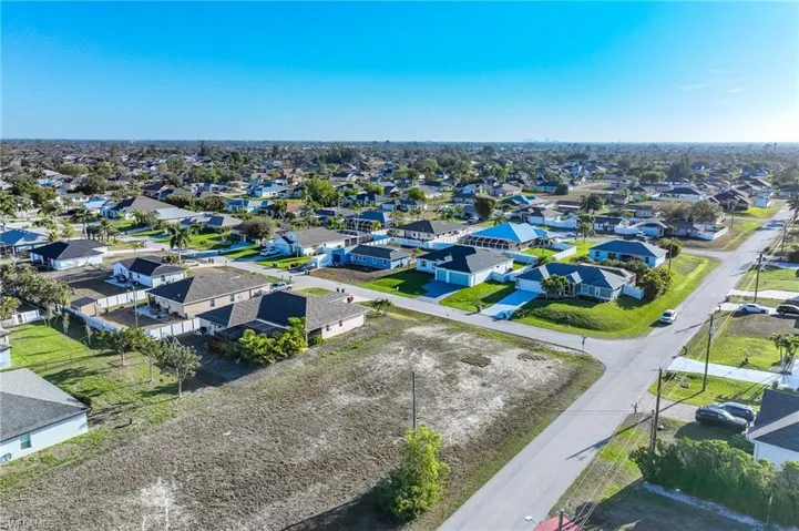 Aerial view of the lot looking northeast.