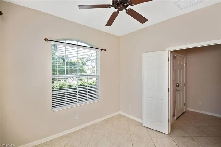 Den is just off the foyer