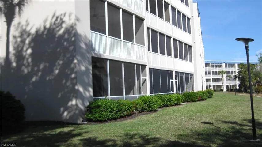View of Lanai from the rear of the building Corner condo