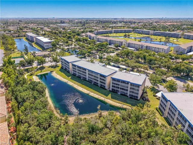Drone / aerial view of a nearby body of water