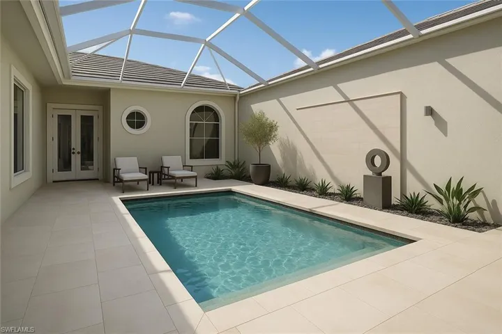 Virtual rendering showcasing a reimagined private pool.