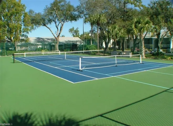 View of tennis court