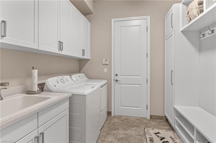 Has built in cabinets with room for vacuum