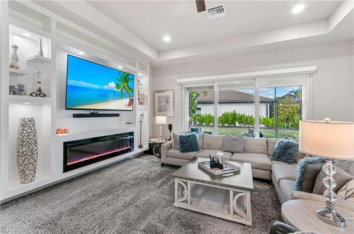 Open Floor Plan with built in entertainment center