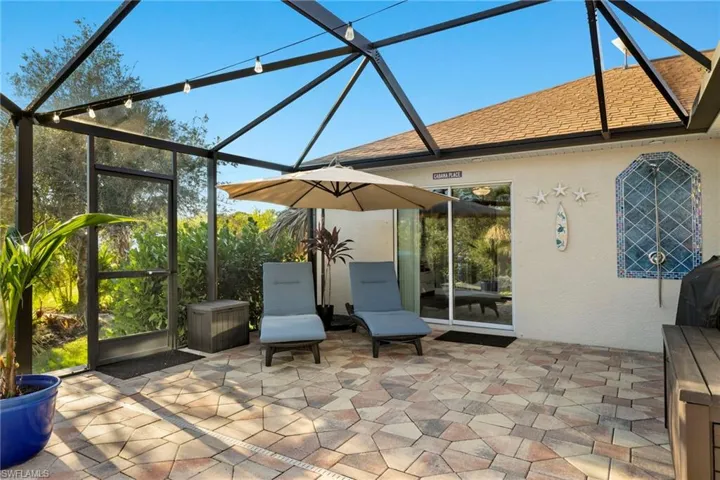 Outdoor shower - Sliders to the guest bedroom