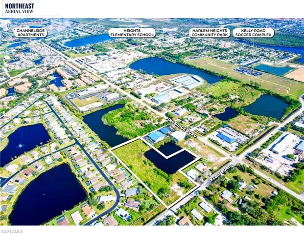 Aerial view of a large body of water