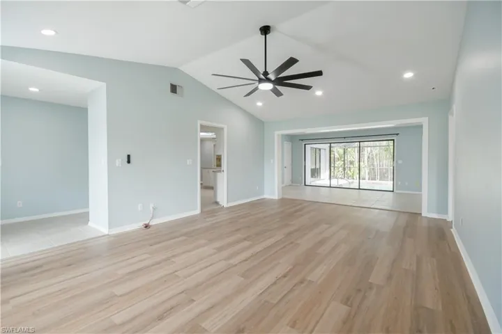 living room showing foyer