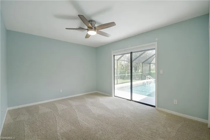 guest bedroom with slider