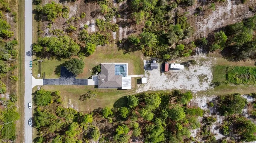 Birds eye view of property