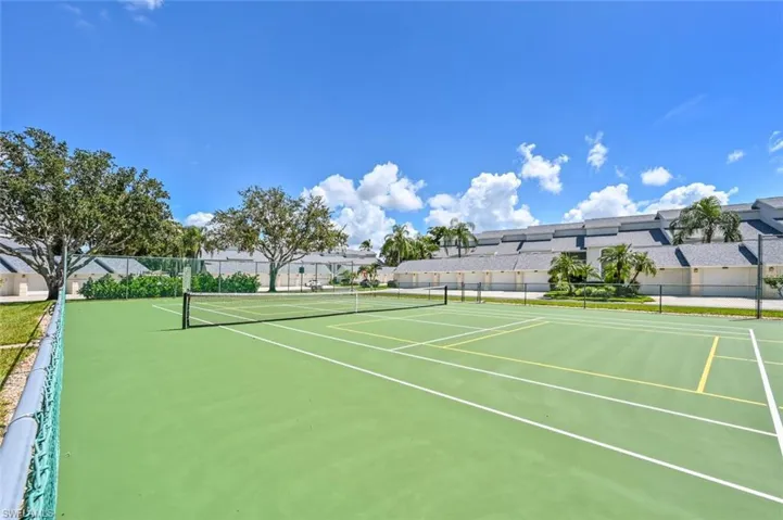 View of tennis court
