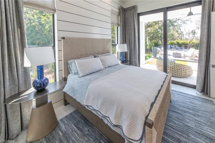 Private Casita bedroom overlooking the pool with a private bath, kitchen and living room