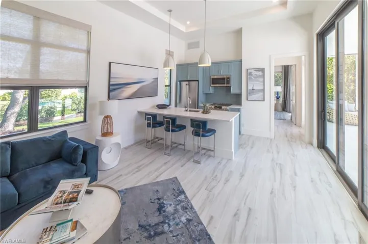 Private Casita living room & kitchen