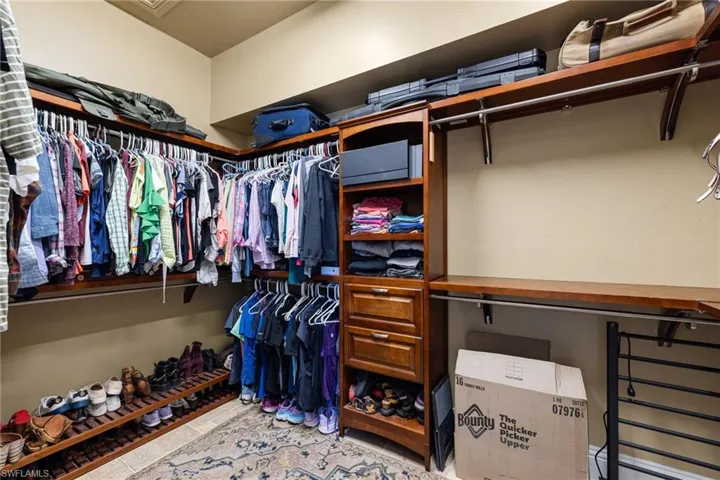 View of walk in closet