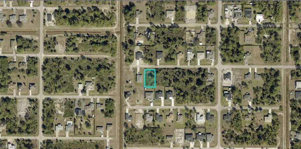 Aerial Map. Displaying the property within its surrounding street grid and land parcels