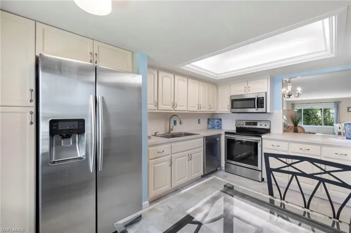 Top of the line stainless appliances in kitchen