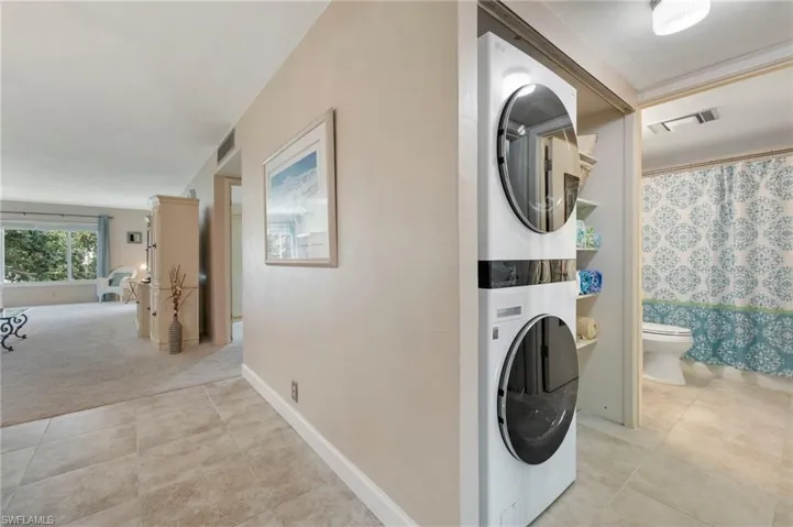 New LG Washer Dryer by guest bedroom & bath