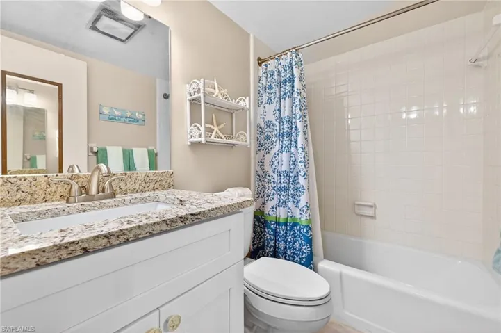 NEW guest bath cabinetry, granite