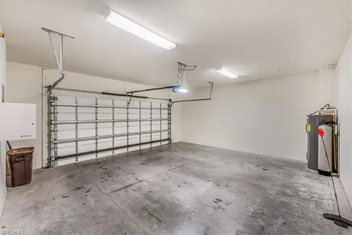 Garage with water heater