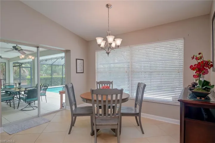 Breakfast area has slider that recesses completely to exit to lanai