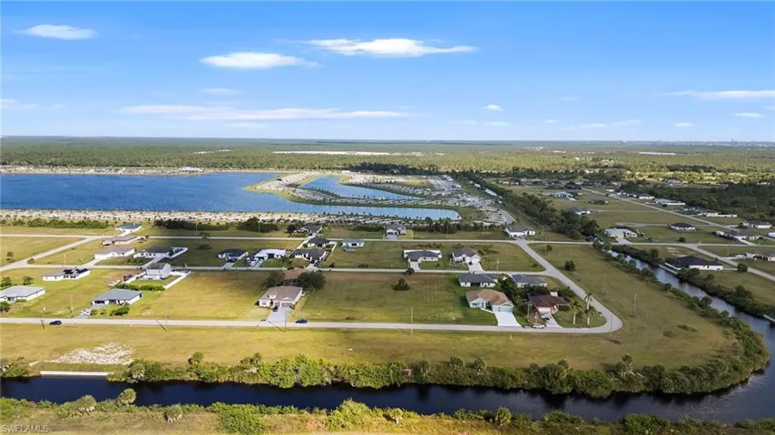 Bird's eye view of a large body of water