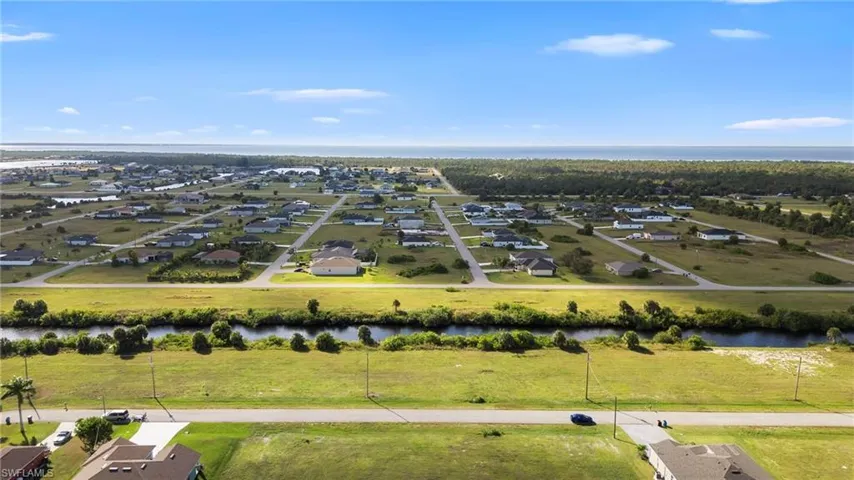 Bird's eye view of a large body of water