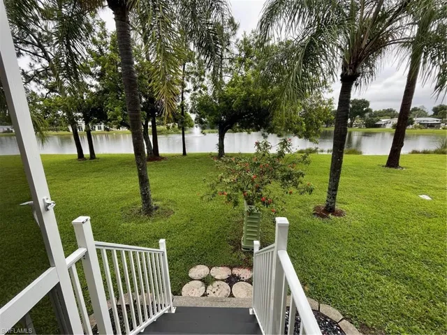 View of yard featuring a water view