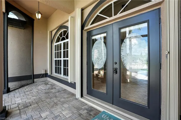 Entrance to property with french doors